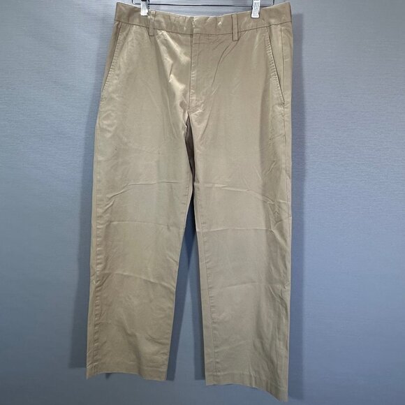 Banana Republic Pants Mens 34 Dress Chino Tan Cotton Straight Leg  Pockets - Picture 1 of 8